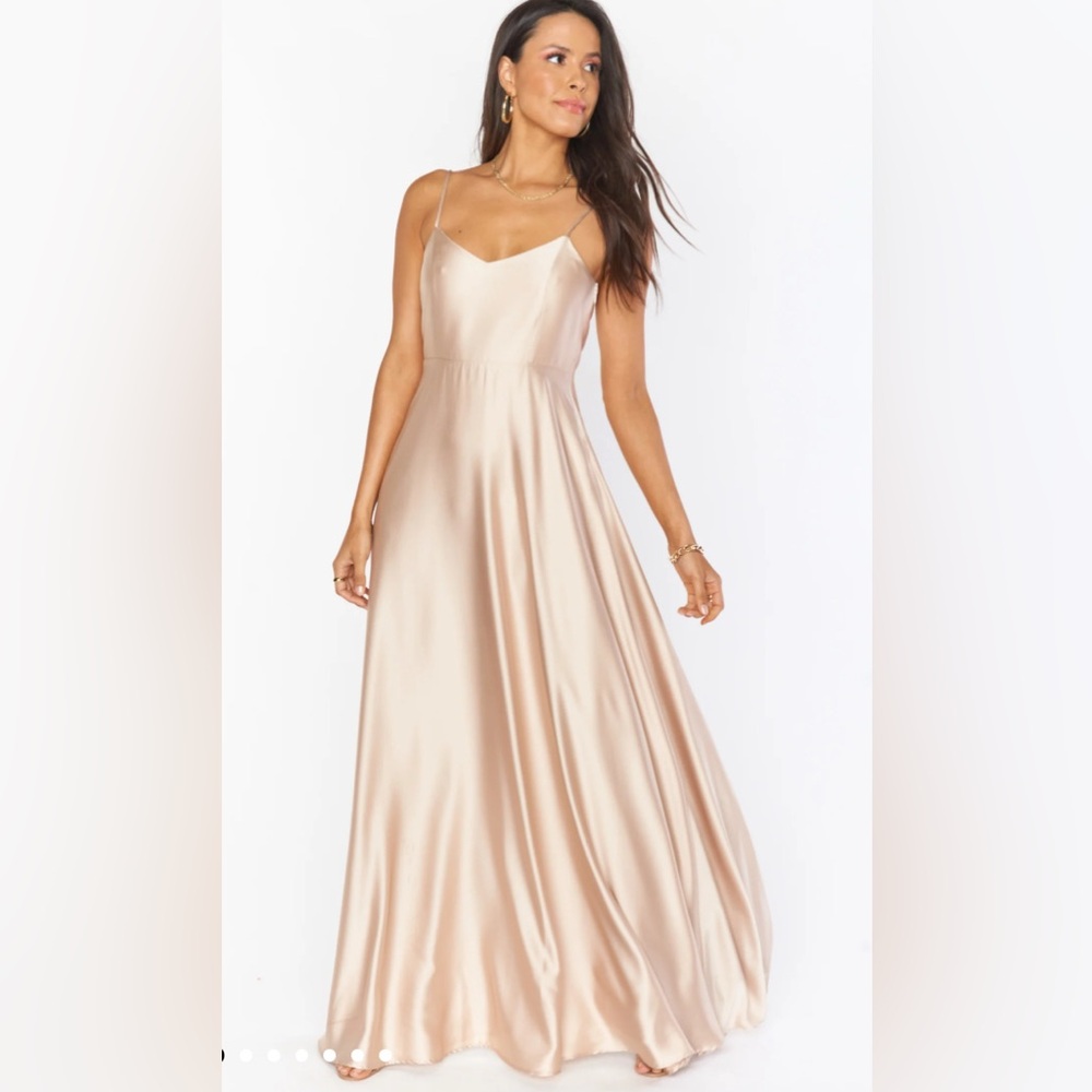 Show Me Your Mumu Faith Maxi Dress in Champagne